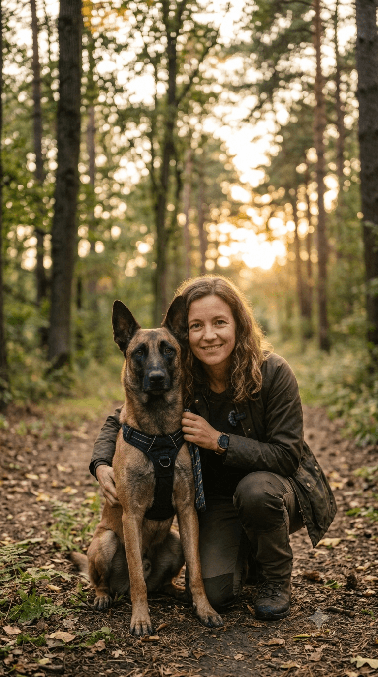 Anna mit ihrem Hund